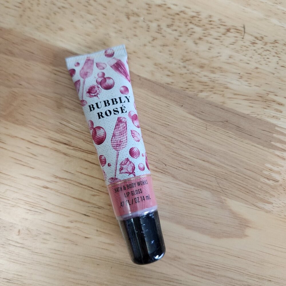 NWT Bath and Body Works Lipgloss, Bubbly Rose